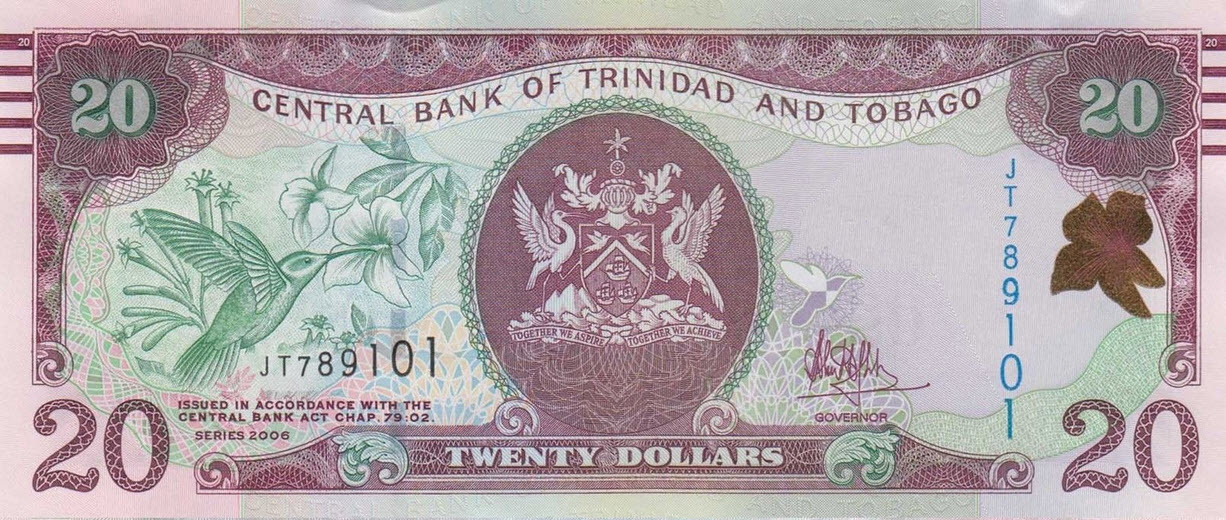 P49 Trinidad & Tobago 20 Dollars Year 2006